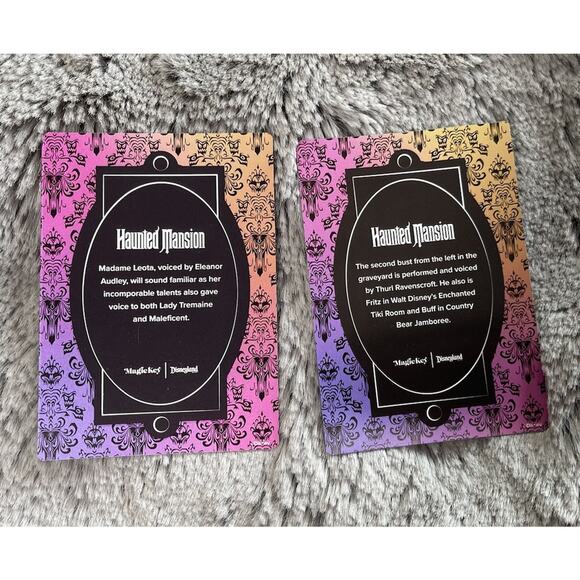Disneyland Ghost Host Haunted Mansion Magic Key Trading Cards 2 Pack Bundle Set - Picture 3 of 9